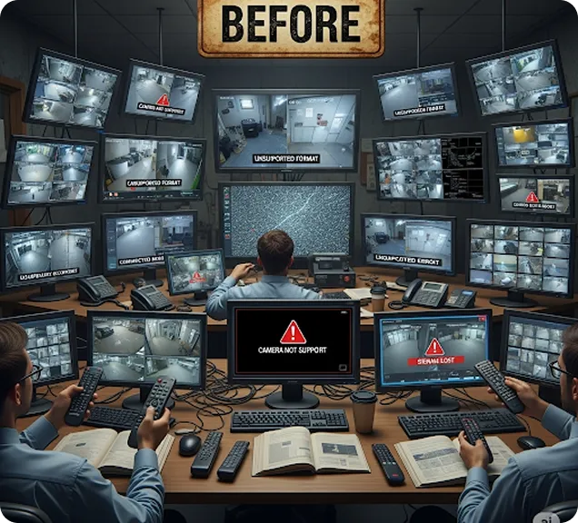 Before - Worker without PPE